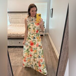 A. Calin Flying Tomato Floral Maxi Dress with Lace Detail